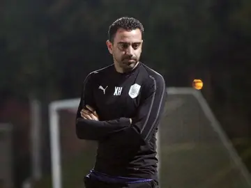 Xavi Hernández, en un entrenamiento del Al-Sadd Xavi Hernández, en un entrenamiento del Al-Sadd