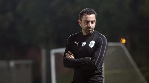Xavi Hernández, en un entrenamiento del Al-Sadd Xavi Hernández, en un entrenamiento del Al-Sadd