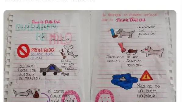 Manual de cuidados de Milo