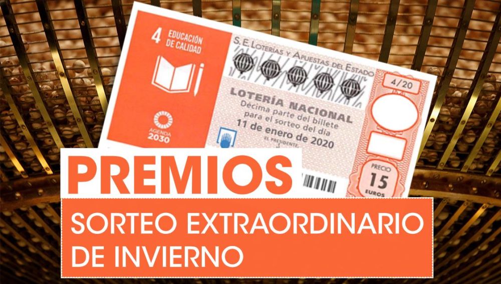 Premios del Sorteo Extraordinario de Invierno de la Lotería Nacional del sábado 11 de enero