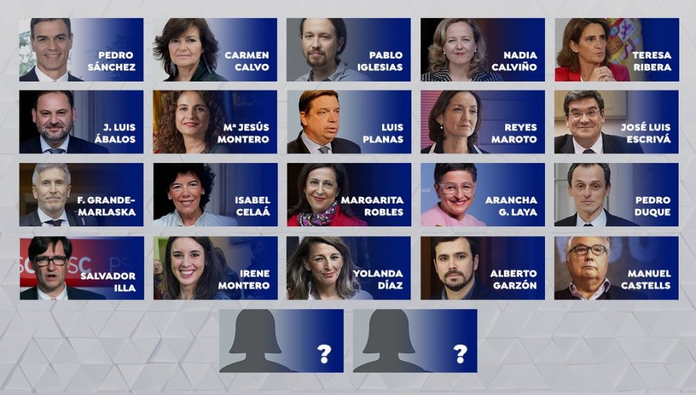 Los ministros del nuevo Gobierno de Pedro Sánchez