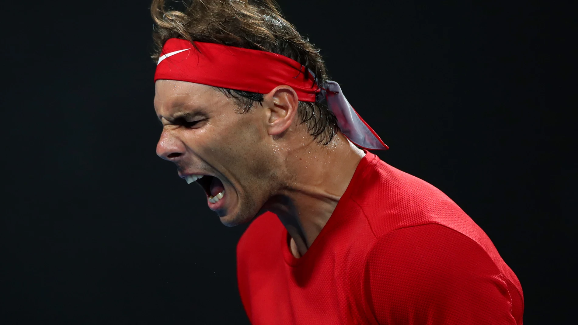 Nadal celebra el triunfo ante Álex de Miñaur Nadal celebra el triunfo ante Álex de Miñaur