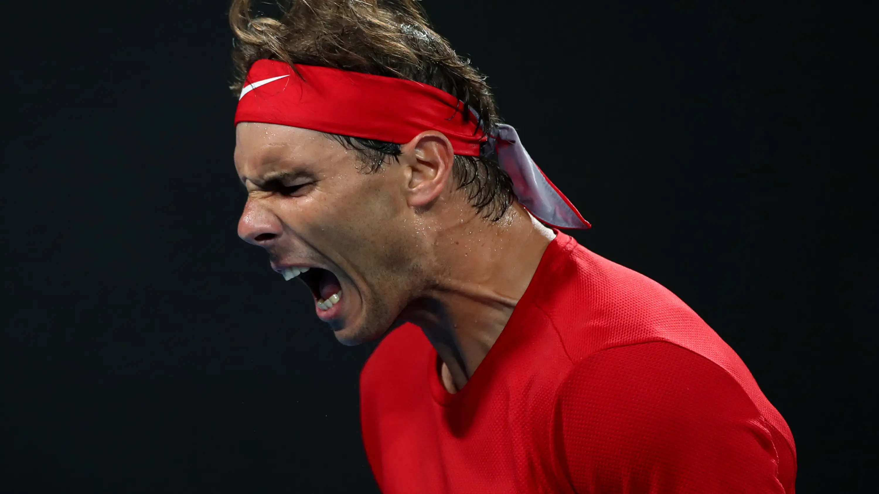 Nadal celebra el triunfo ante &Aacute;lex de Mi&ntilde;aur