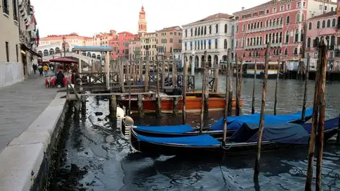 Venecia sin agua: las excepcionales mareas bajas de enero Venecia sin agua: las excepcionales mareas bajas de enero