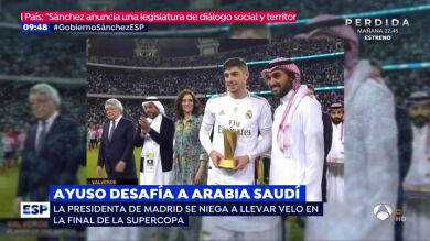 Díaz Ayuso desata aplausos y críticas por su imagen en la final de la Supercopa de España