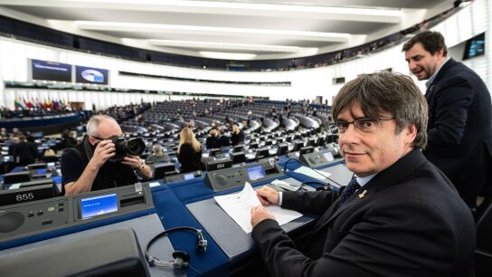 Carles Puigdemont en el Parlamento Europeo
