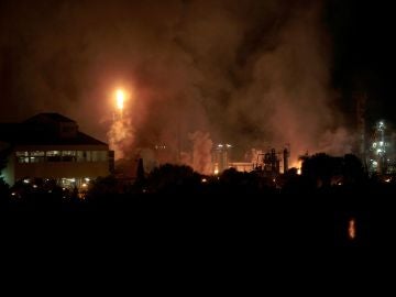 Incendio en una planta petroquímica de La Canonja