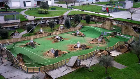 Hundimiento de un parque en Santander Hundimiento de un parque en Santander