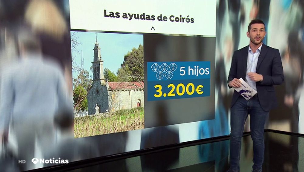 El Ayuntamiento gallego de Coirós dará 1000 euros a los padres primerizos y subirá a los 3200 euros por el quinto hijo 