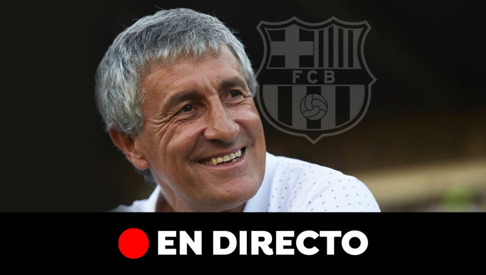 Presentación de Quique Setién como entrenador del Barcelona, en directo