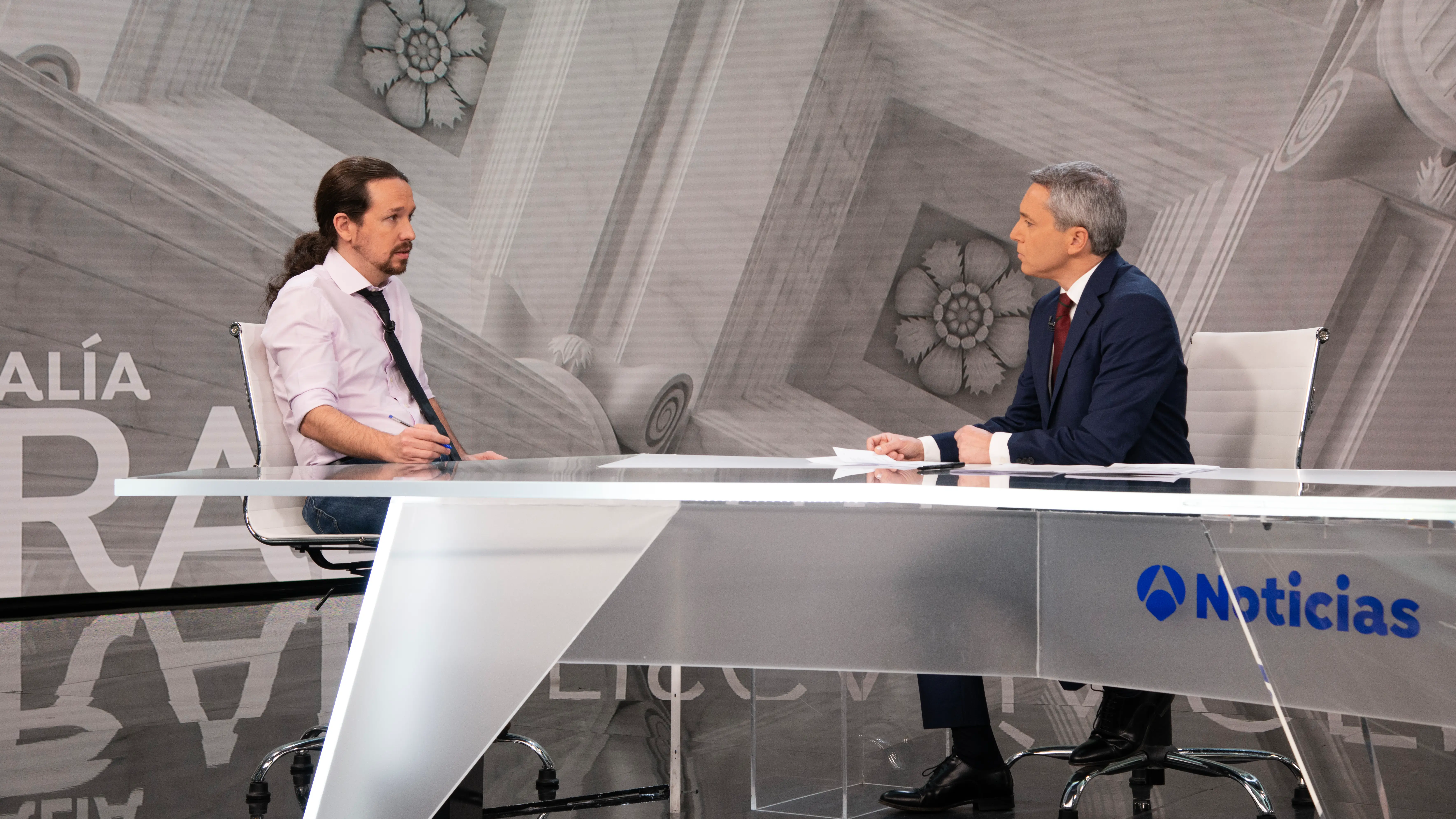 Pablo Iglesias en Antena 3 Noticias entrevistado por Vicente Vallés Pablo Iglesias en Antena 3 Noticias entrevistado por Vicente Vallés