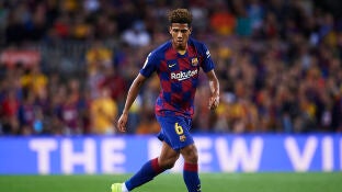 Todibo, en un partido con el Barcelona