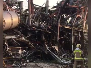 El vídeo que muestra el interior de la fábrica tras la explosión de Taragona