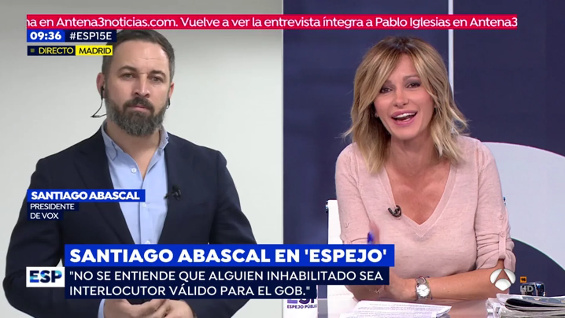 Santiago Abascal: "El Gobierno de Pedro Sánchez es el Gobierno del fraude y la mentira"