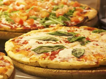Imagen de Archivo de una pizza Imagen de Archivo de una pizza