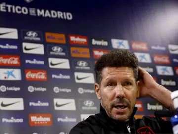 Simeone, en rueda de prensa Simeone, en rueda de prensa