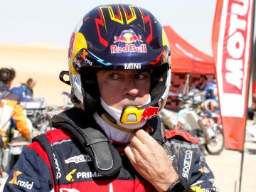 Carlos Sainz, durante una etapa del Rally Dakar