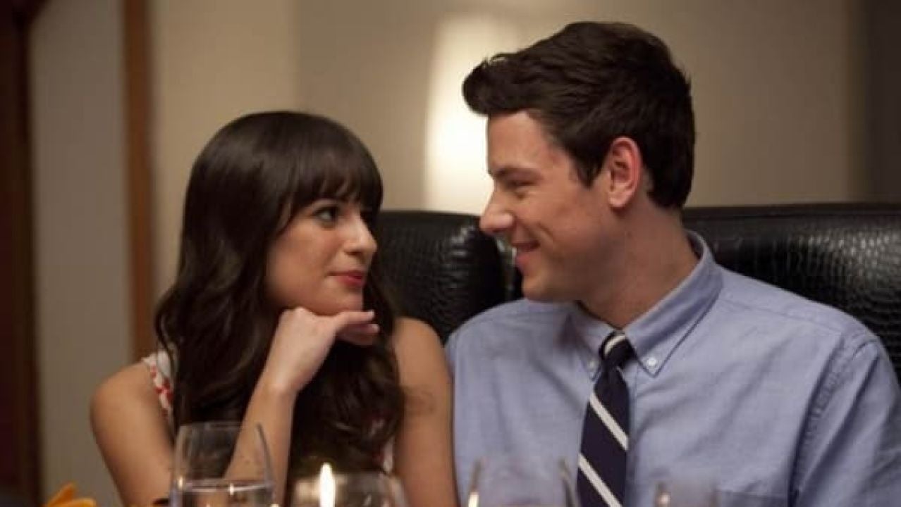 Lea Michele And Cory Monteith Kiss