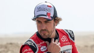Fernando Alonso, tras finalizar la &uacute;ltima etapa del Dakar.