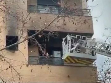 Incendio en una vivienda de Carabanchel