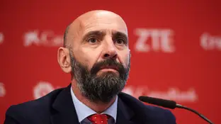 Monchi, durante una rueda de prensa Monchi, durante una rueda de prensa