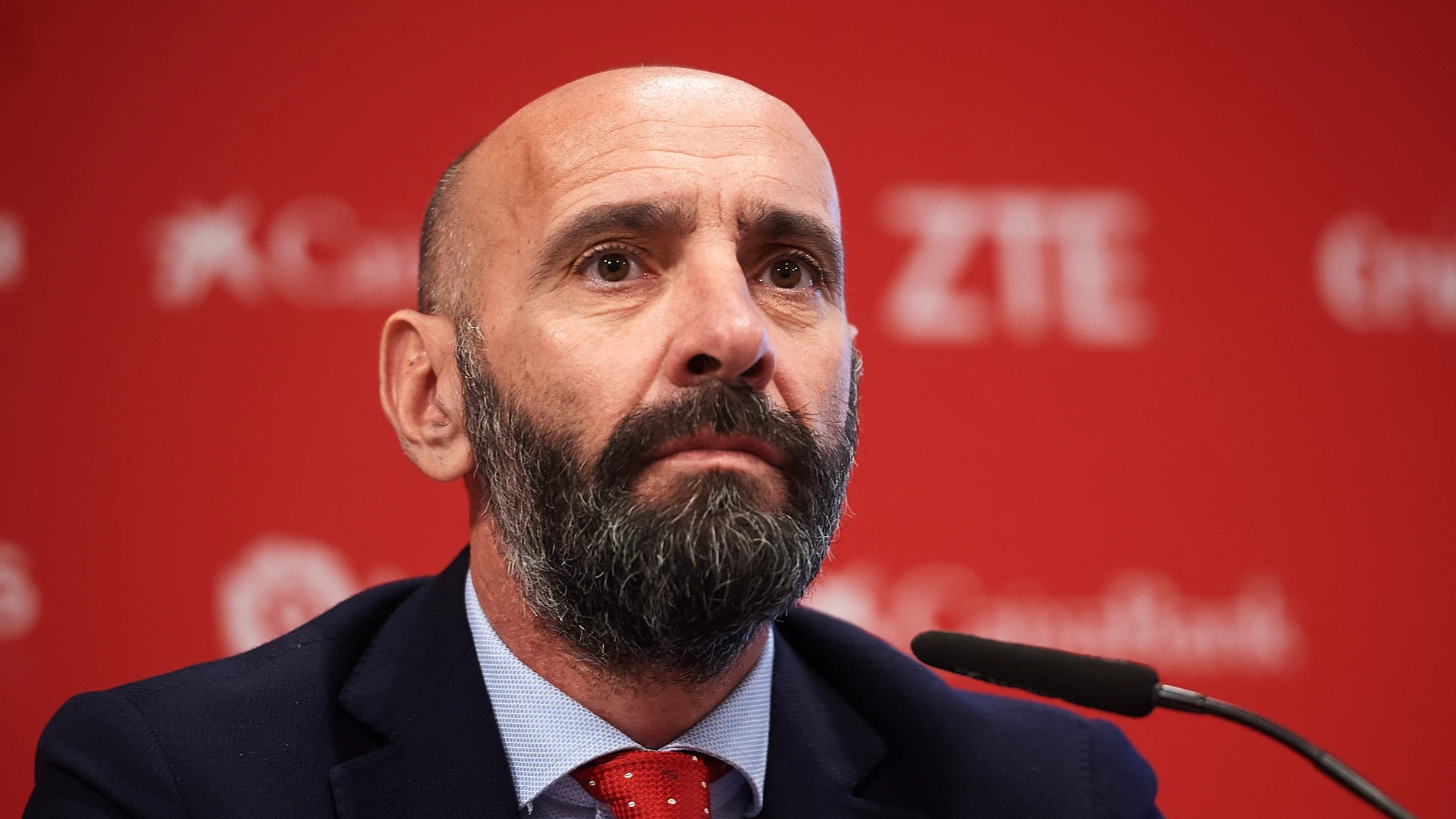 Monchi, durante una rueda de prensa Monchi, durante una rueda de prensa