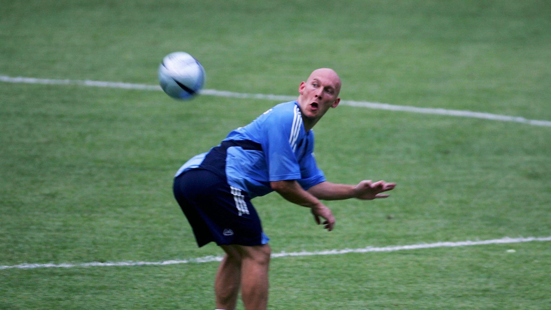 Thomas Gravesen, durante un entrenamiento en su etapa con el Real Madrid Thomas Gravesen, durante un entrenamiento en su etapa con el Real Madrid