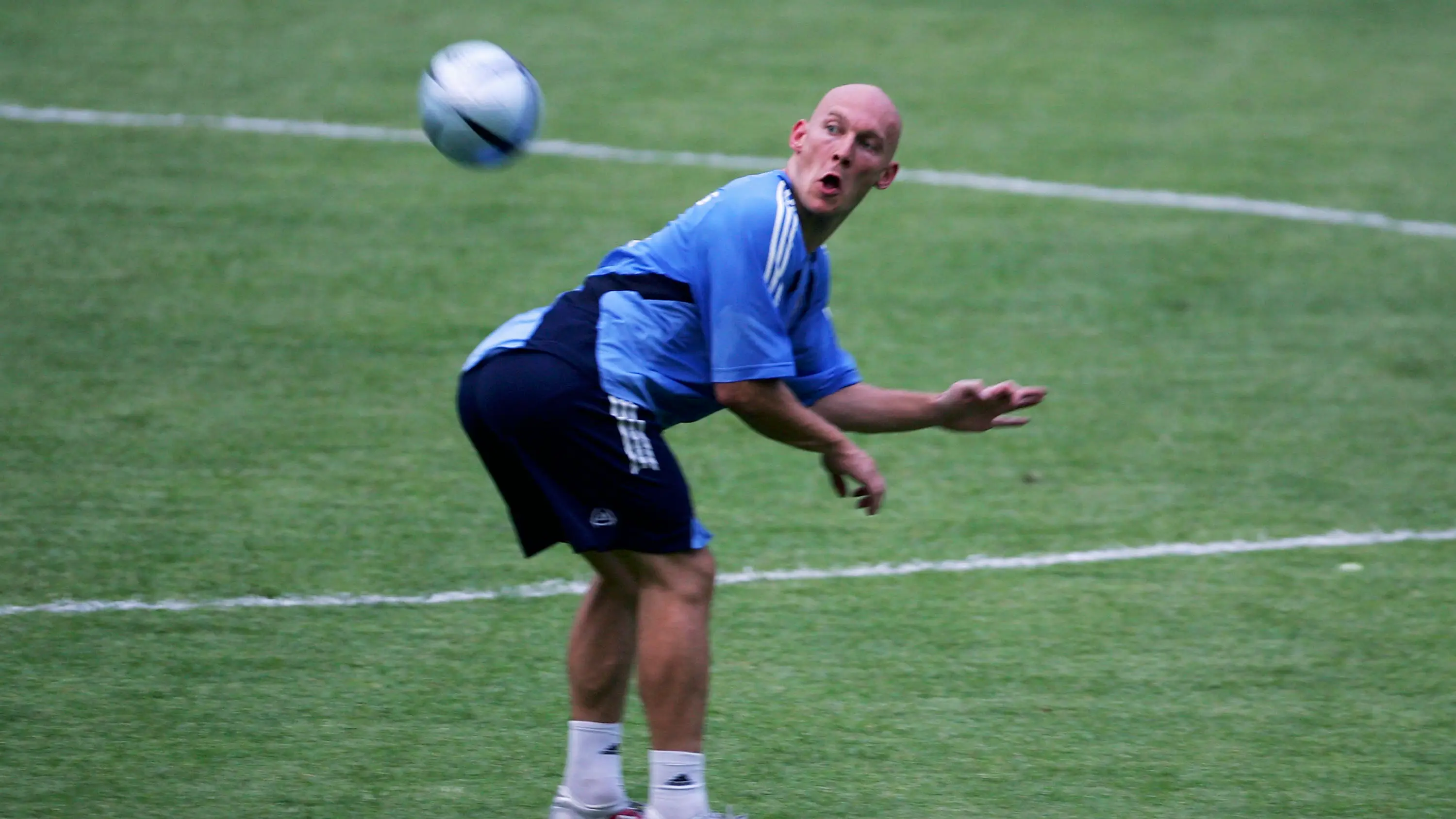 Thomas Gravesen, durante un entrenamiento en su etapa con el Real Madrid Thomas Gravesen, durante un entrenamiento en su etapa con el Real Madrid
