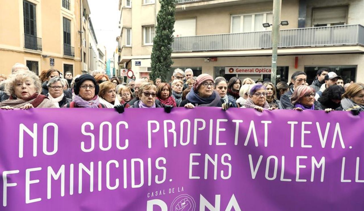 Concentración en apoyo a la asesinada en Terrassa