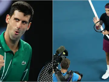 Novak Djokovic y Roger Federer, en sus estrenos en el Open de Australia 2020 Novak Djokovic y Roger Federer, en sus estrenos en el Open de Australia 2020