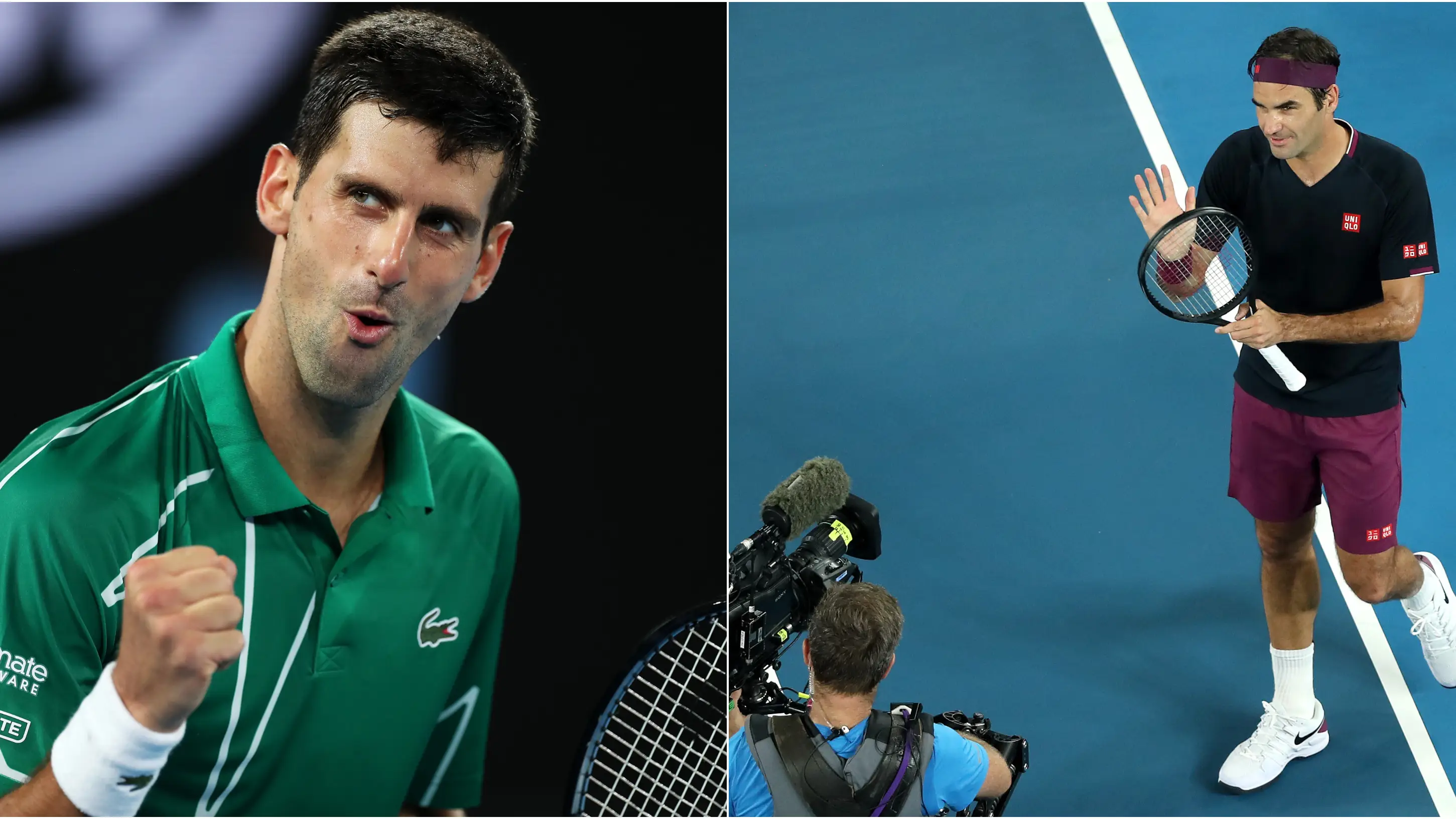 Novak Djokovic y Roger Federer, en sus estrenos en el Open de Australia 2020 Novak Djokovic y Roger Federer, en sus estrenos en el Open de Australia 2020