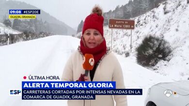 Un equipo de Espejo Público, atrapado por la nieve en Granada: 