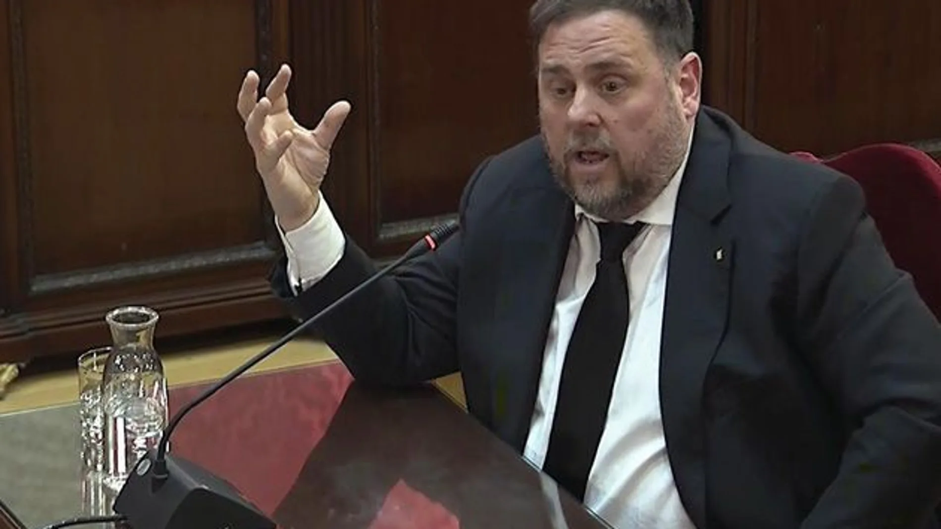 Oriol Junqueras declarando en el juicio del procés Oriol Junqueras declarando en el juicio del procés