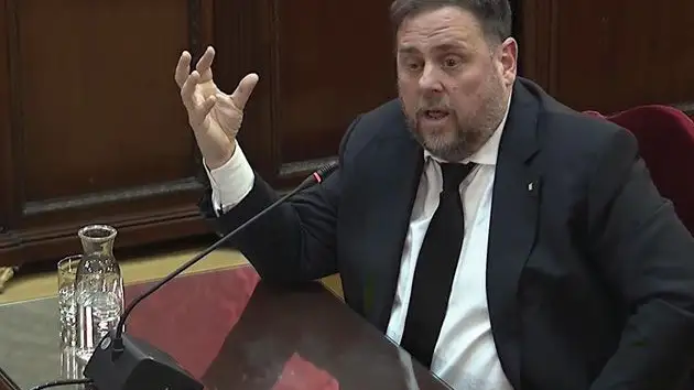 Oriol Junqueras declarando en el juicio del procés Oriol Junqueras declarando en el juicio del procés