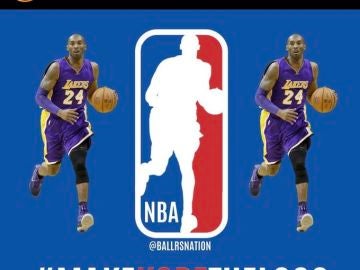 El logo de la NBA con Kobe Bryant