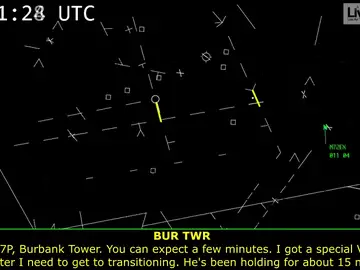 Imagen del vuelo del helicóptero de Kobe Bryant en el radar Imagen del vuelo del helicóptero de Kobe Bryant en el radar