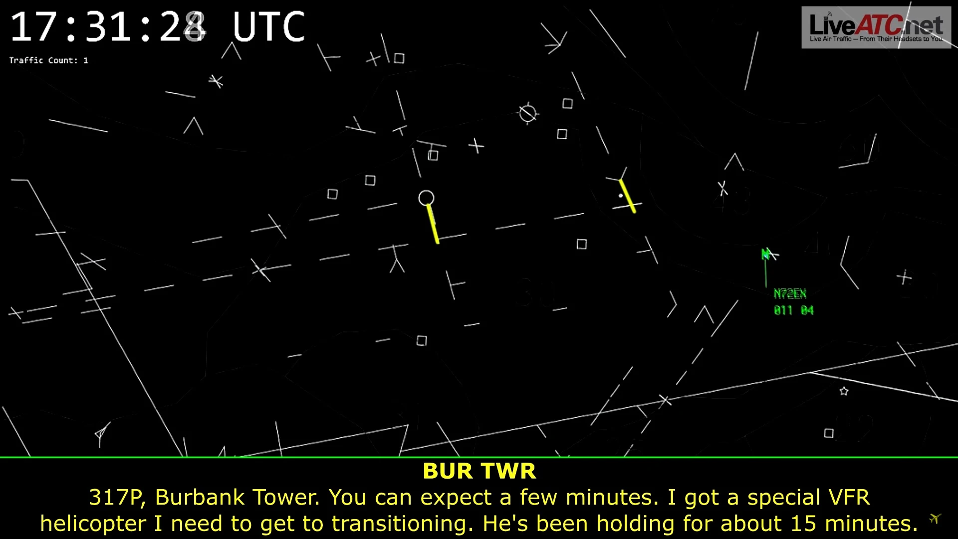 Imagen del vuelo del helicóptero de Kobe Bryant en el radar Imagen del vuelo del helicóptero de Kobe Bryant en el radar