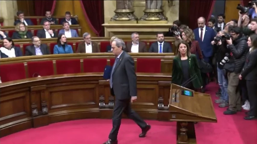 Torra reta al Parlament a que defienda su escaño a pesar de haberlo perdido Torra reta al Parlament a que defienda su escaño a pesar de haberlo perdido