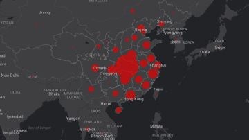 Mapa a tiempo real de los casos de coronavirus en el mundo