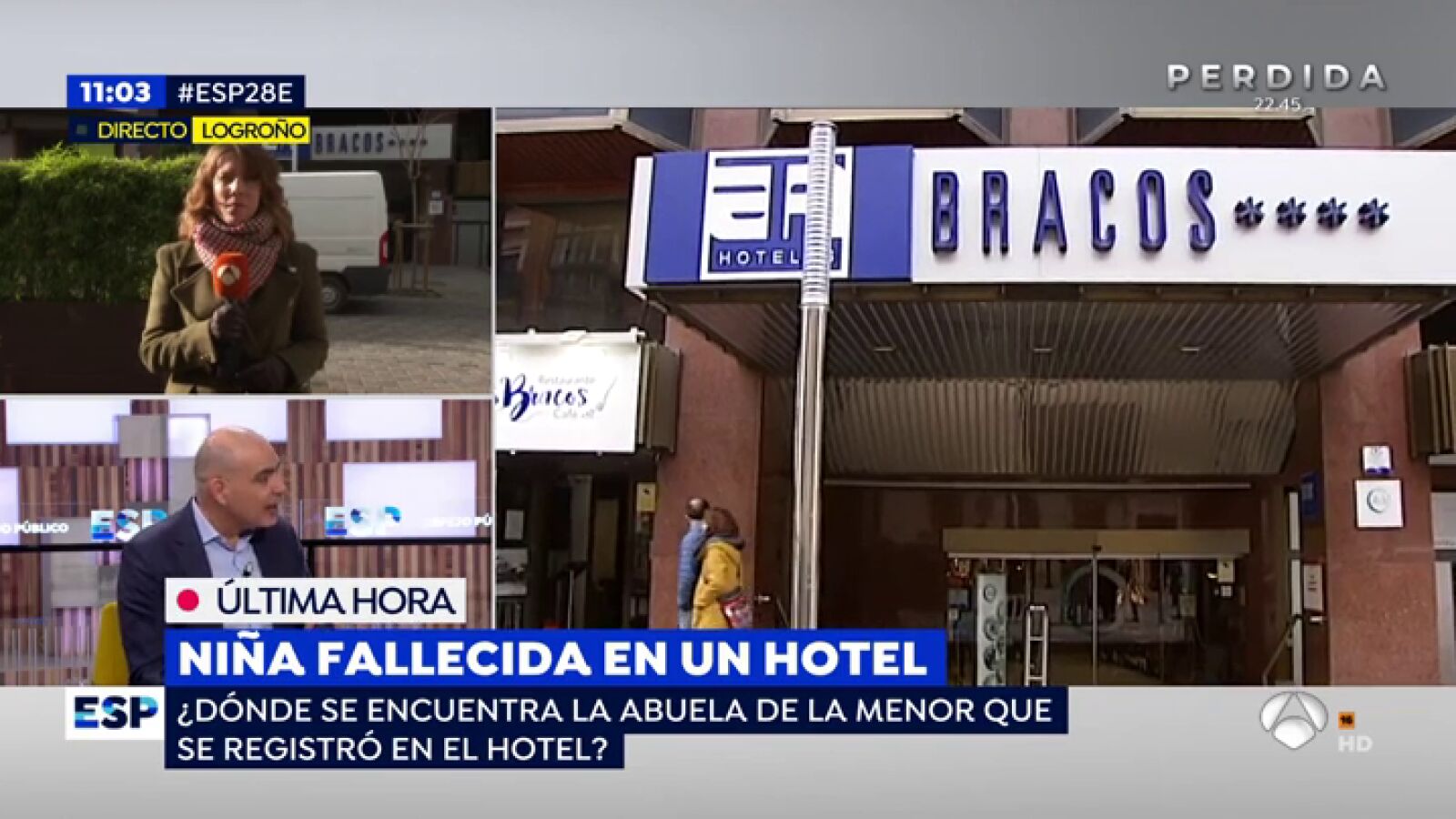 La madre que presuntamente mató a su hija en un hotel de Logroño había tapado a la pequeña con una manta