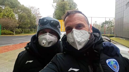 Oliver Cuadrado, uno de los entrenadores en Wuhan