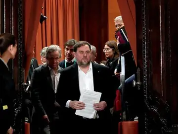 Oriol Junqueras en su regreso al Parlament Oriol Junqueras en su regreso al Parlament