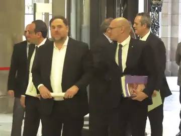 Los exconsejeros presos por el 'procés' hablan del 155 en el Parlament Los exconsejeros presos por el 'procés' hablan del 155 en el Parlament