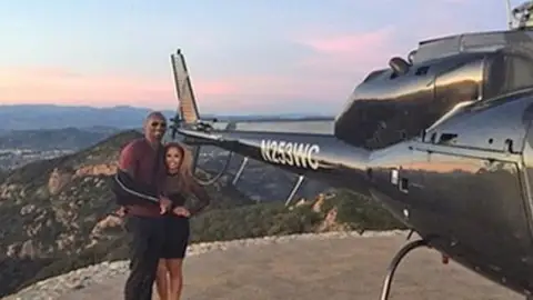 Kobe Bryant en helicóptero Kobe Bryant en helicóptero