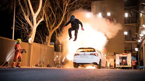 El reto más peligroso de 'El Hormiguero 3.0': Jordi évole y Pablo Motos, en un coche envuelto en llamas El reto más peligroso de 'El Hormiguero 3.0': Jordi évole y Pablo Motos, en un coche envuelto en llamas