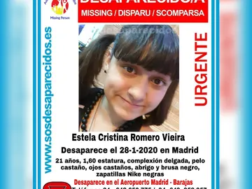 Estela, la joven desaparecida en Barajas Estela, la joven desaparecida en Barajas