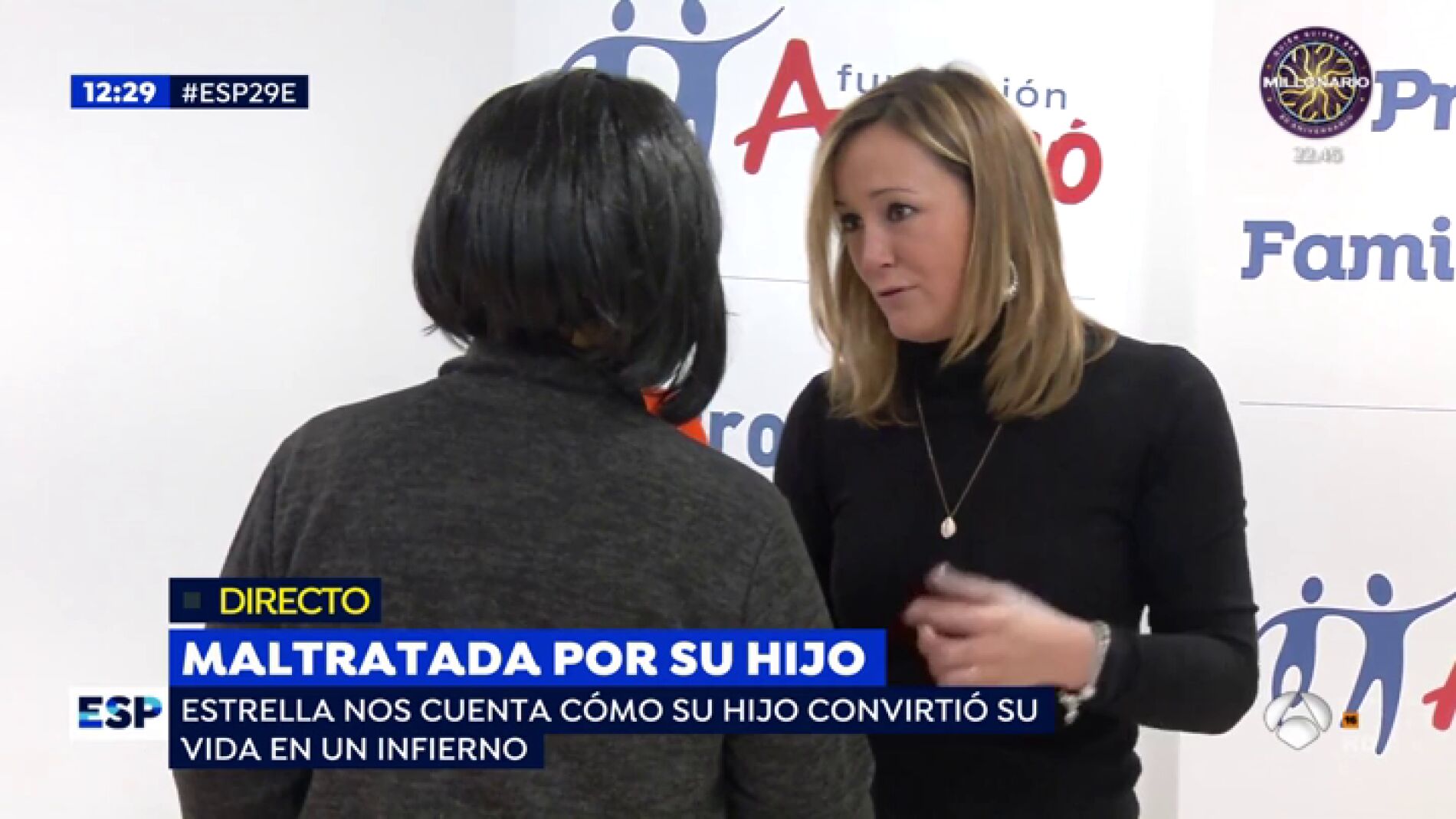 Maltratada por su hijo.