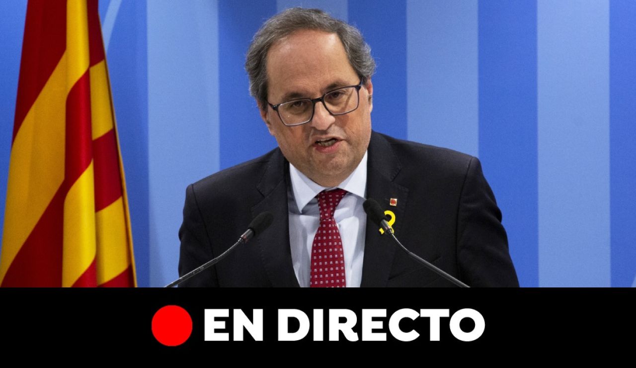 Comparecencia de Quim Torra, en directo | Última hora de Cataluña hoy
