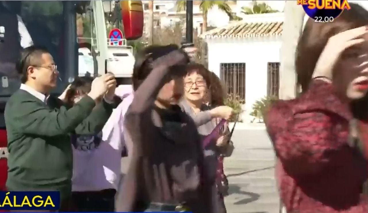 Un grupo de turistas chinos en Mijas
