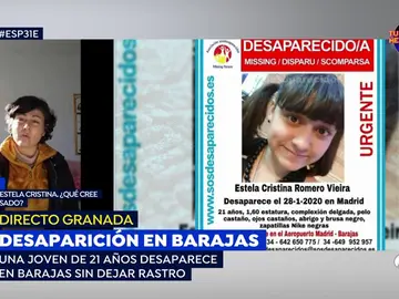 La madre de la joven desaparecida en el aeropuerto Madrid-Barajas: " La madre de la joven desaparecida en el aeropuerto Madrid-Barajas: "